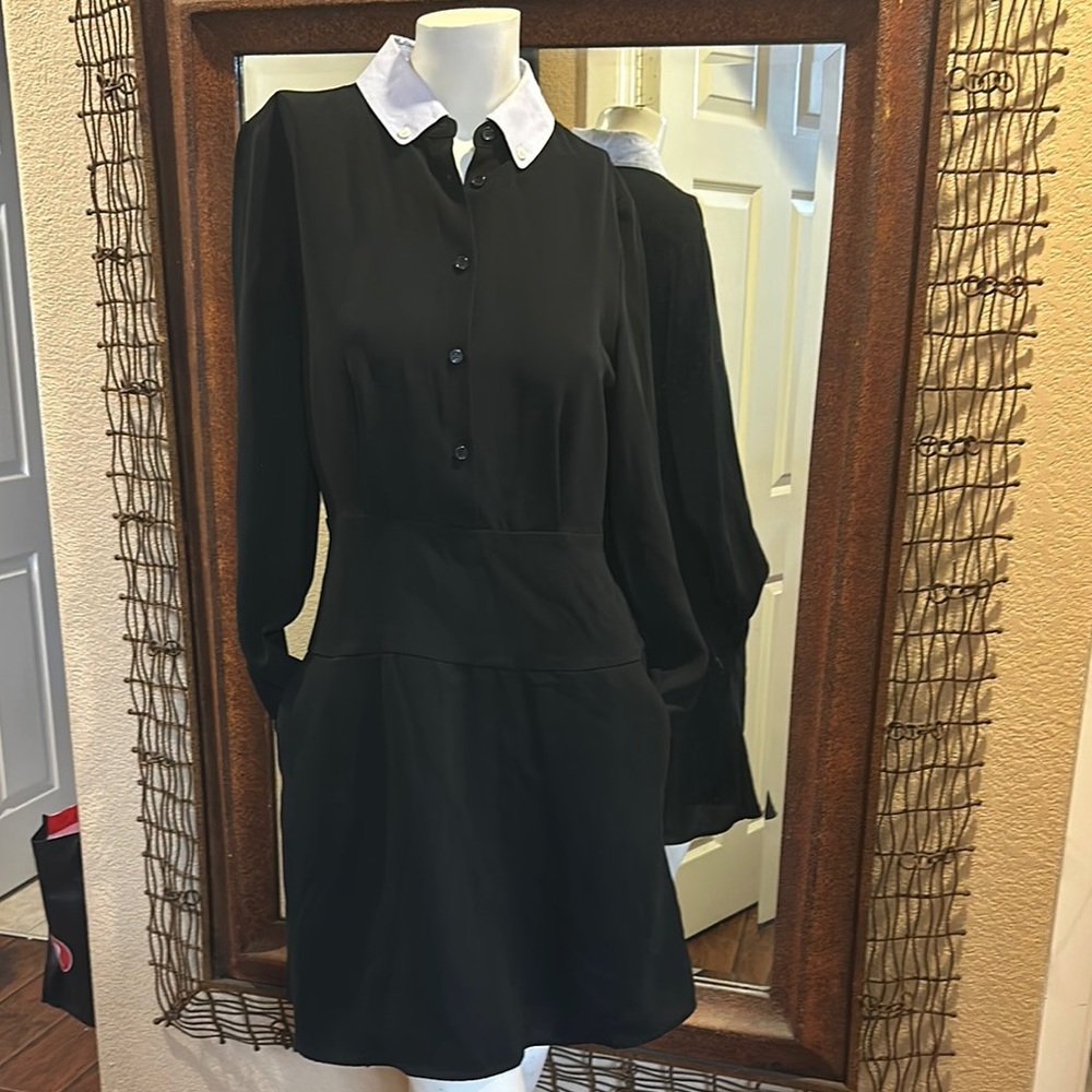 Coach Black Dress with White Collar